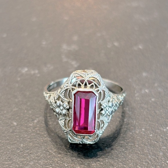 Stunning Vintage filigree 14 karat ring - Picture 3 of 8